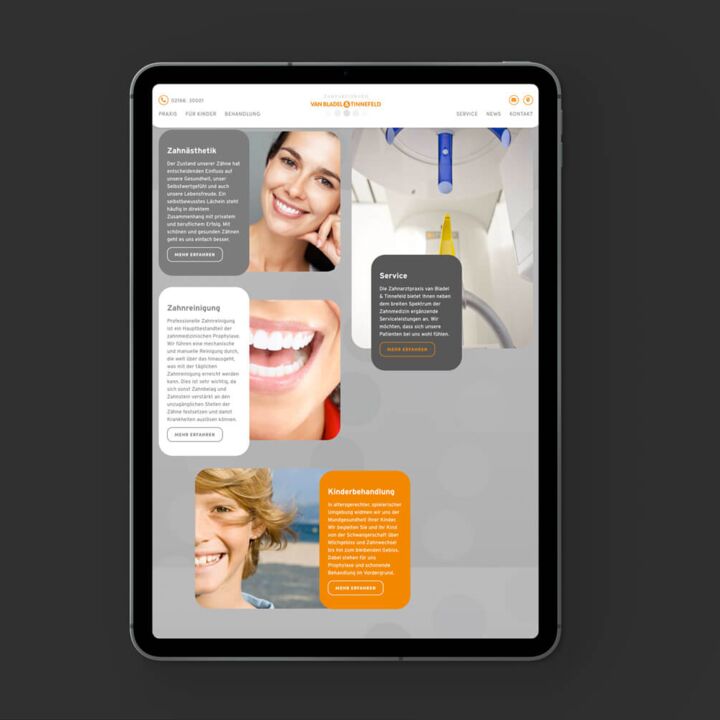 Praxismarketing und Website für Zahnarztpraxis aus NRW