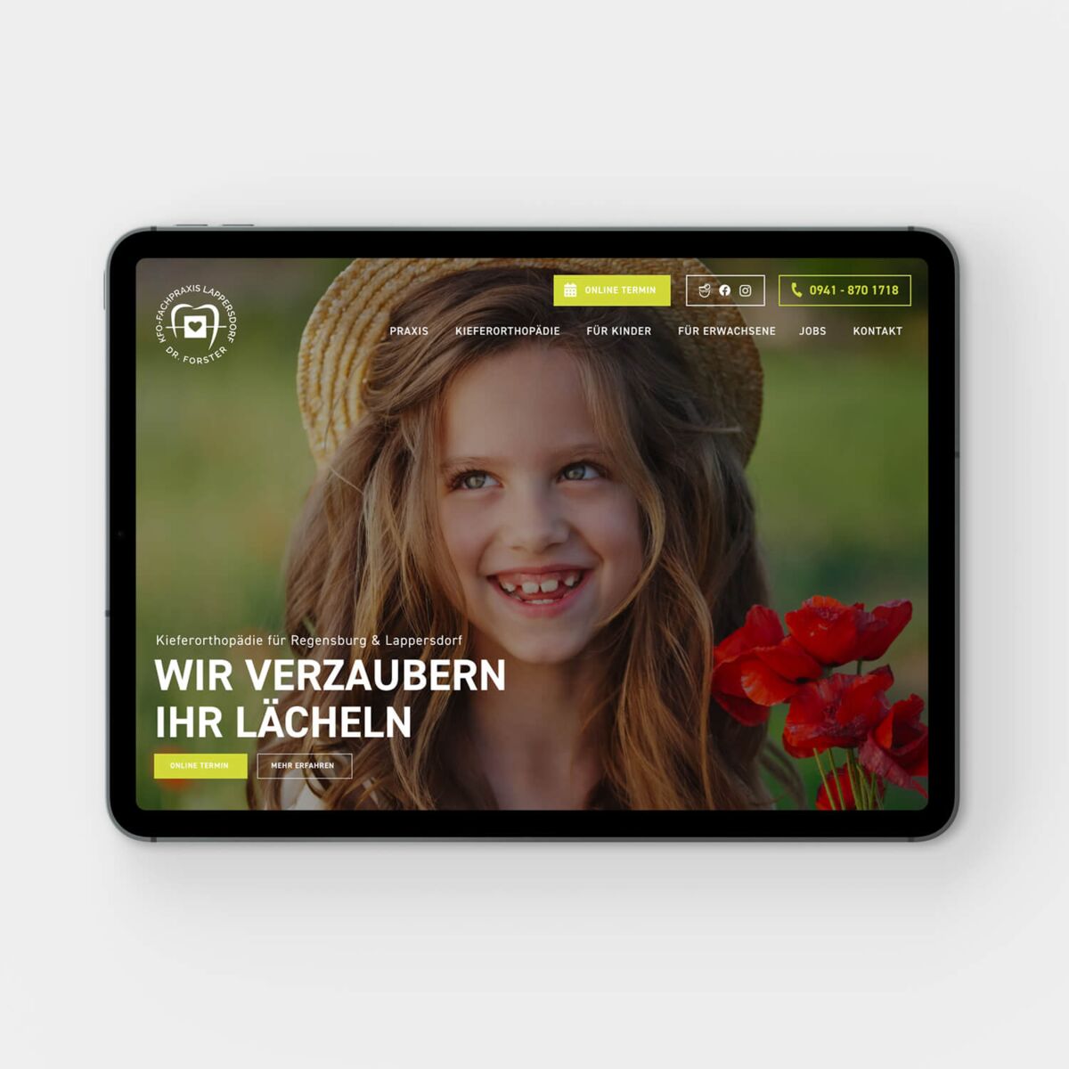 Webdesign für Kieferorthopädin aus Bayern