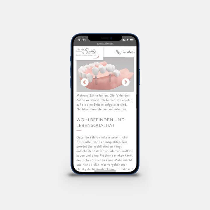 Praxismarketing und Website für Zahnarztpraxis aus NRW
