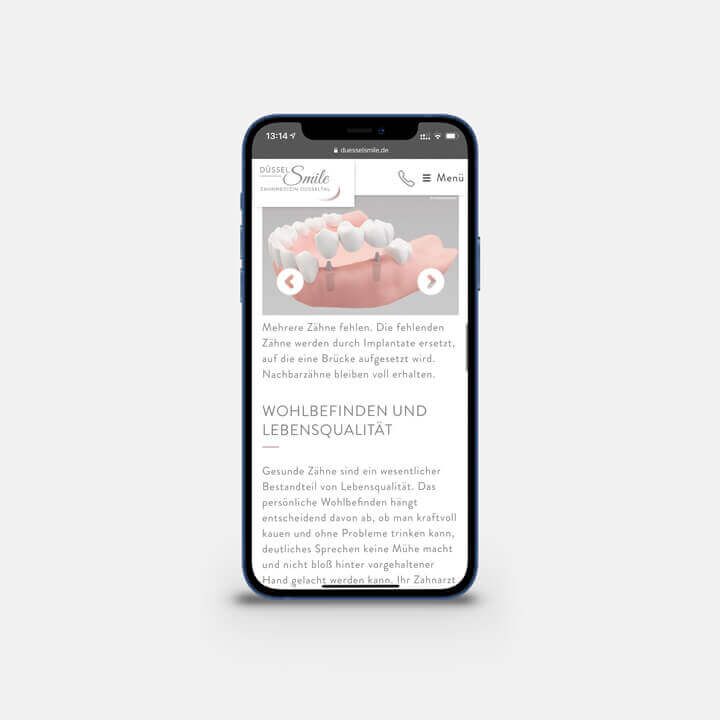 Praxismarketing und Website für Zahnarztpraxis aus NRW